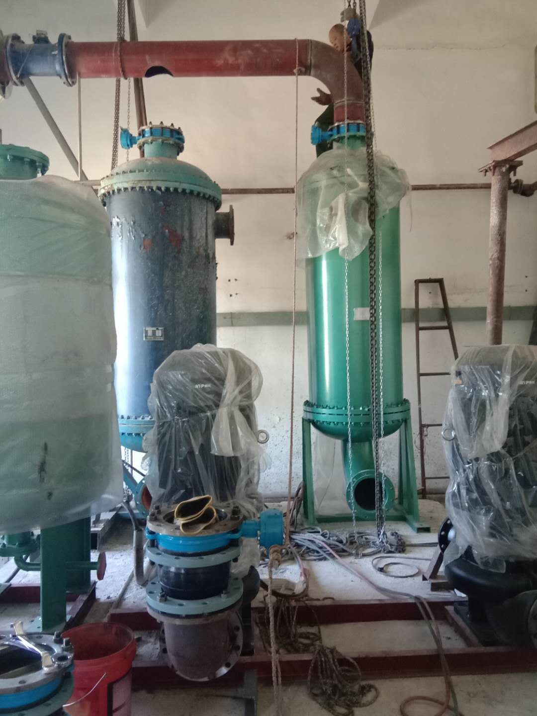  北京昊华能源银川某矿区换热机组安装中